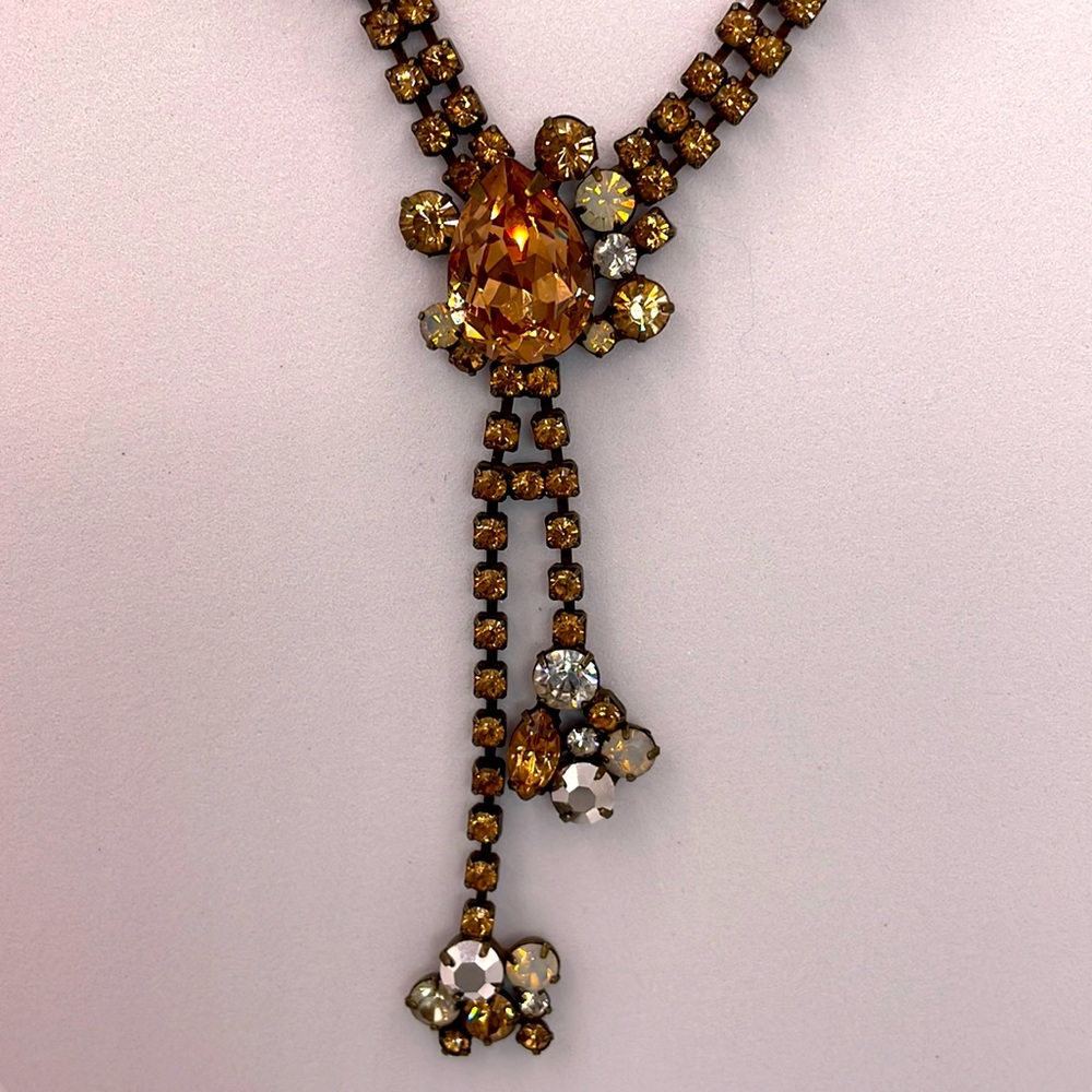 Tiara Misu Vintage Style Swarovski Crystal Necklace